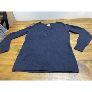 Club Monaco Black V Neck Pullover Cashmere Sweater Womens Size Medium